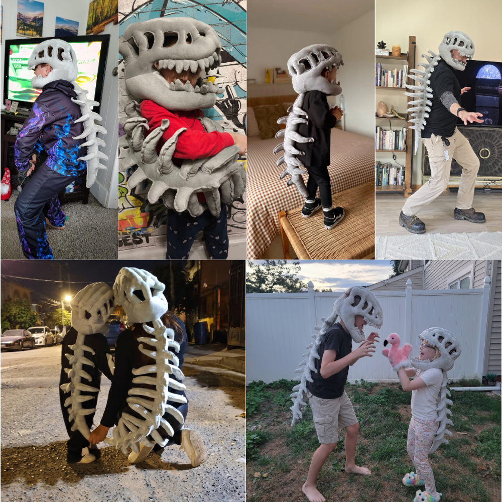 The Dinosaur Skeleton Wearable Plushie 🦖